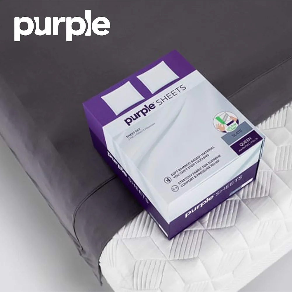 NIB Purple Mattress Brand - KING/CALI KING SOFTSTRETCH SHEET SET (BAMBOO)